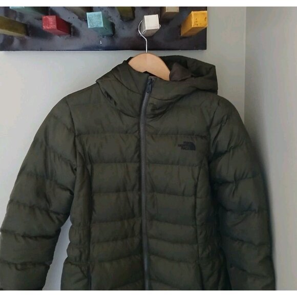 The North Face Gotham II 550 Down Fill Jacket Size Small Green Hood Puffer - Picture 2 of 10